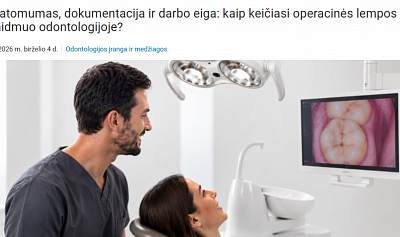 Matomumas, dokumentacija ir darbo eiga: kaip keičiasi operacinės lempos vaidmuo odontologijoje